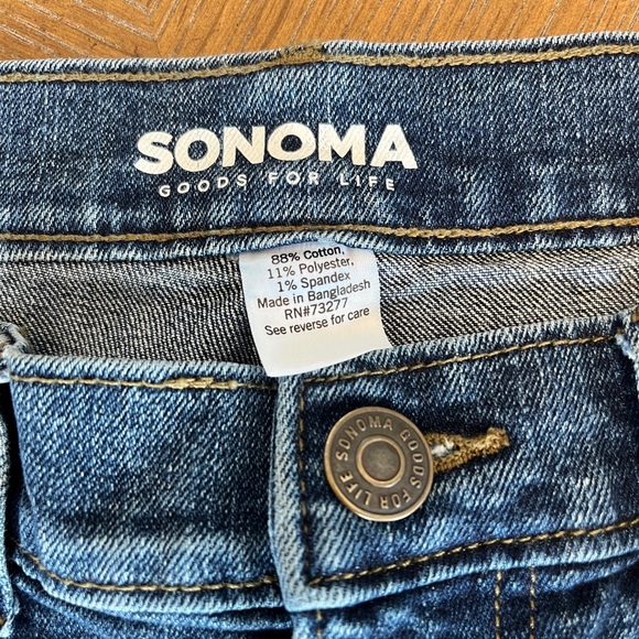 Sonoma Goods For Life Jeans Mens 34x32 Regular Fit Blue Stretch Denim - Picture 8 of 9